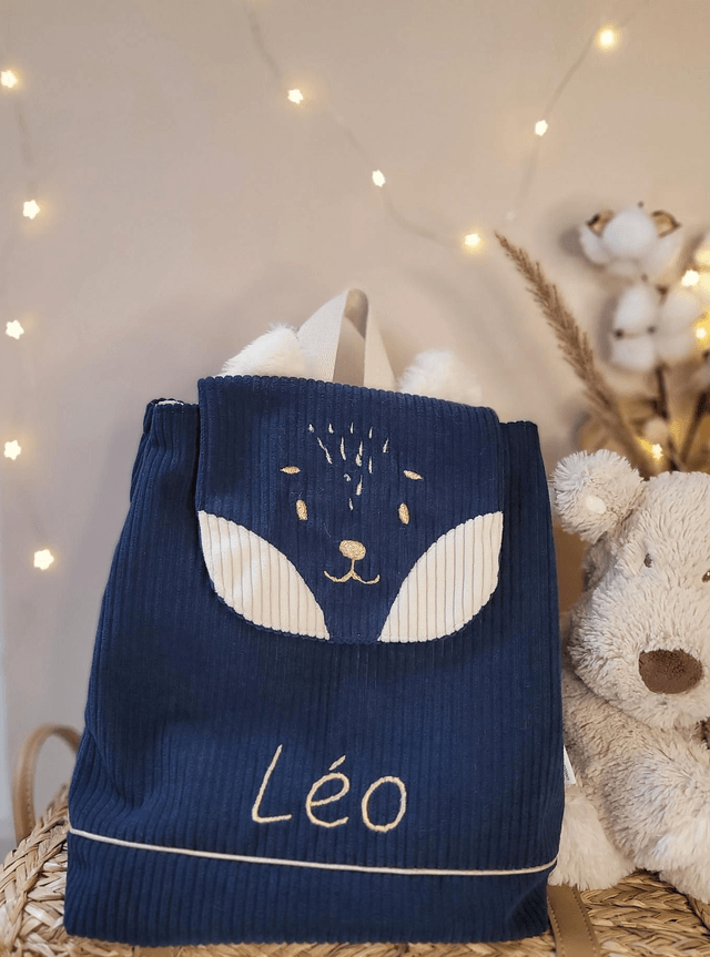 Sac à dos petit renard 🦊 bleu marine 