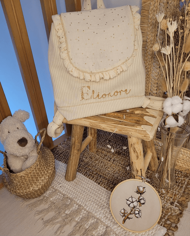 Sac à dos blanc cassé 