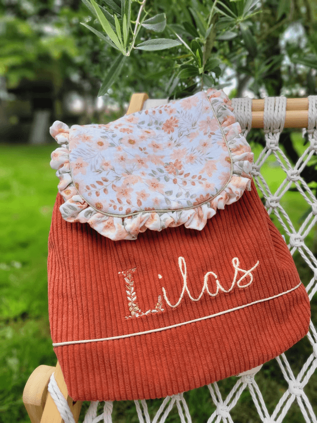 Sac à dos terracota fleurs domitille 🌸