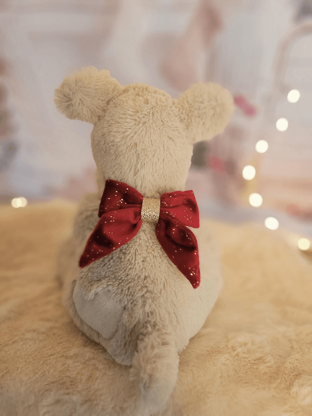 Barrette grand noeud rouge et doré 🎅🎄