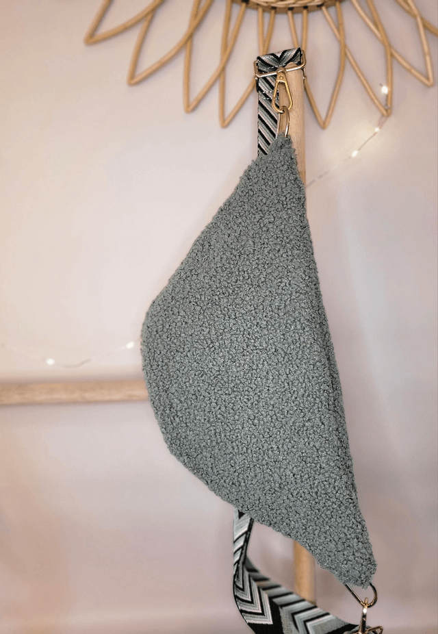 Banane sherpa bouclette kaki 