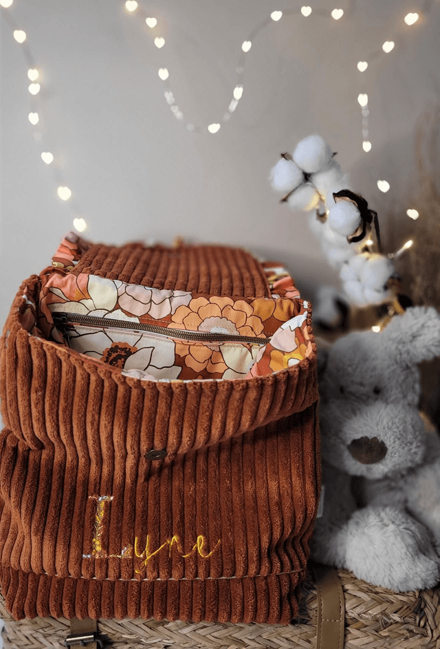 Sac à dos fleurs vintage 