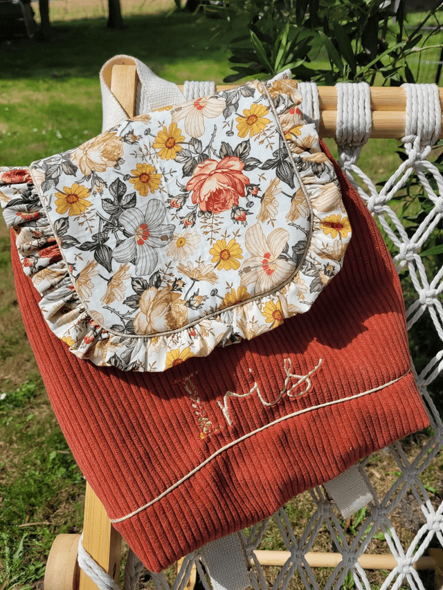 Sac à dos terracota fleurs jardin anglais 🥀 