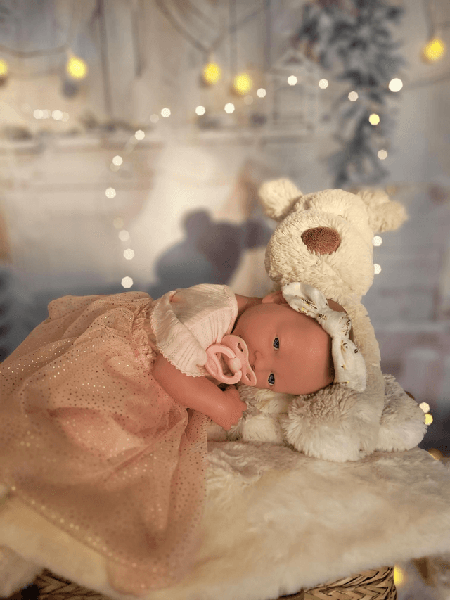 Headband bébé blanc et ❄️ dorés 