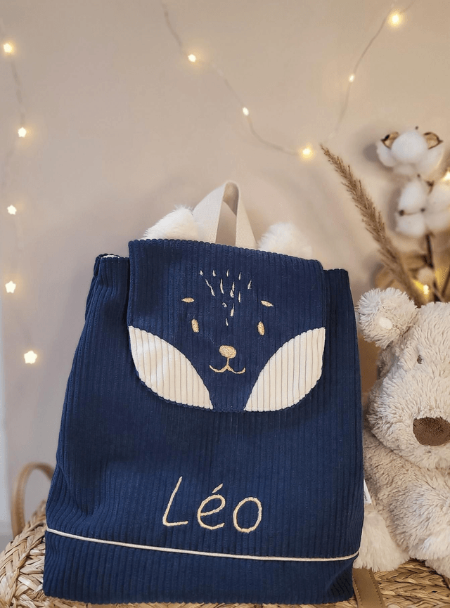 Sac à dos petit renard 🦊 bleu marine 