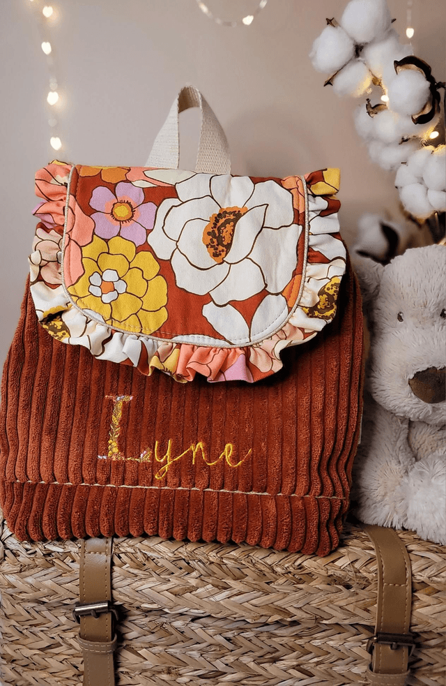 Sac à dos fleurs vintage 