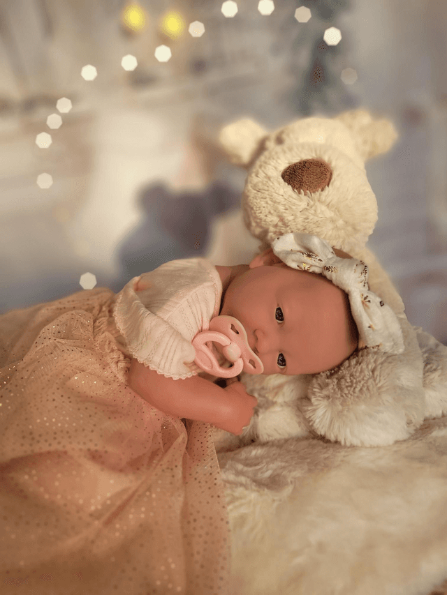 Headband bébé blanc et ❄️ dorés 
