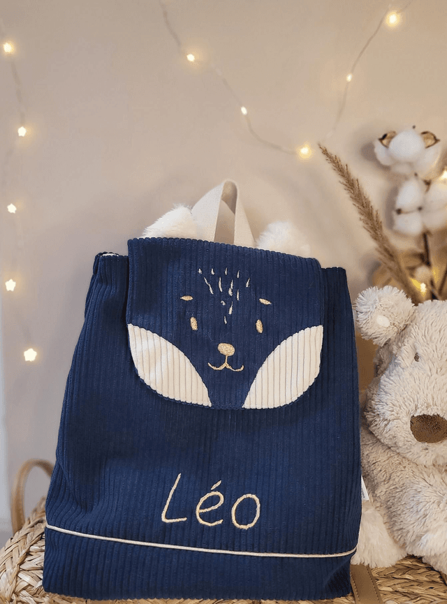 Sac à dos petit renard🦊 bleu marine 